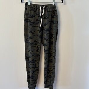 Sundry Green and Black Jogger Sweatpants with Elastic Cuffs